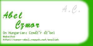 abel czmor business card